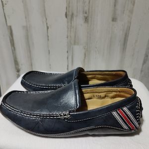 Saminto Laurenzini Slip On Driving Loafers Square Toe Blue Men's 9.5